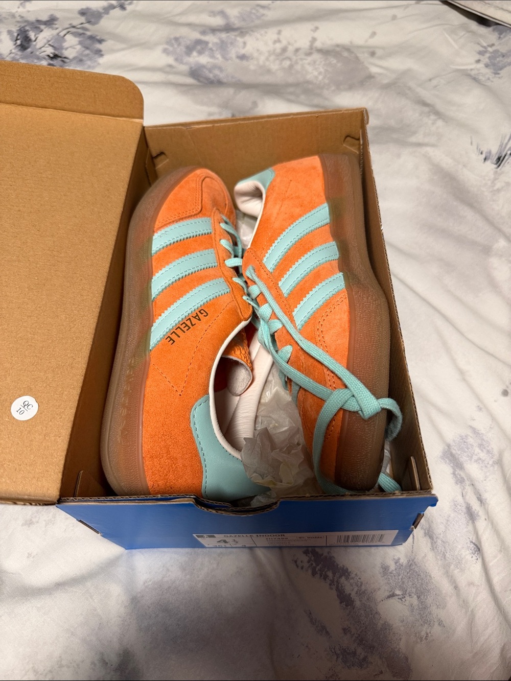 adidas gazelle indoor orange/teal